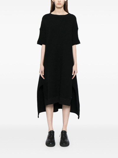 Yohji Yamamoto side-slit midi dress outlook