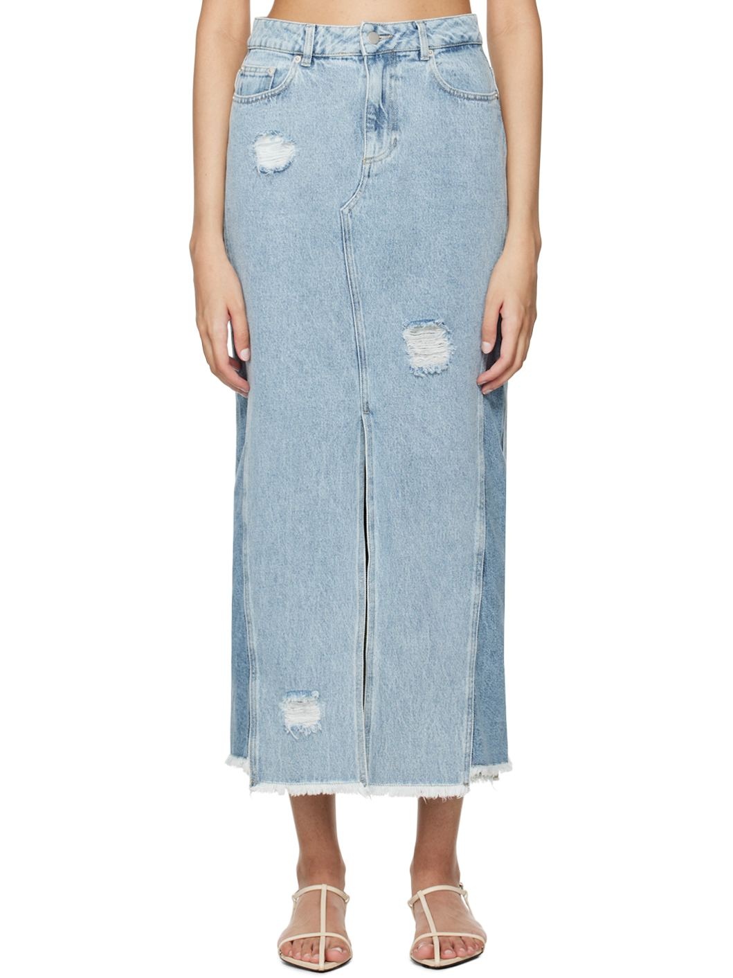 Blue Louisa Denim Maxi Skirt - 1