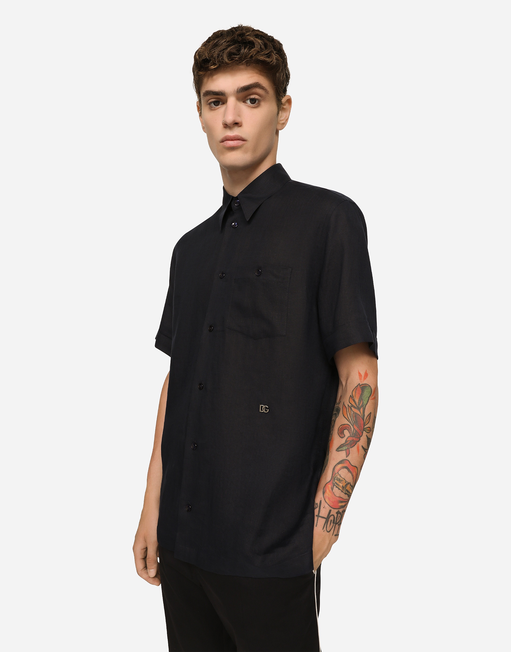 Linen Hawaiian shirt with DG hardware - 2