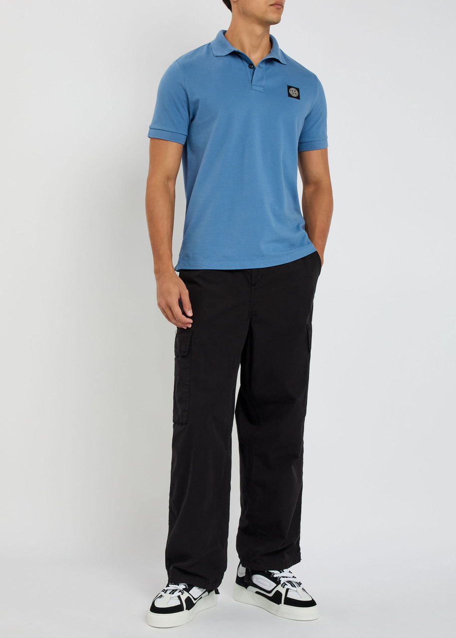 Stone Island Logo Piqué Stretch-cotton Polo Shirt - 4