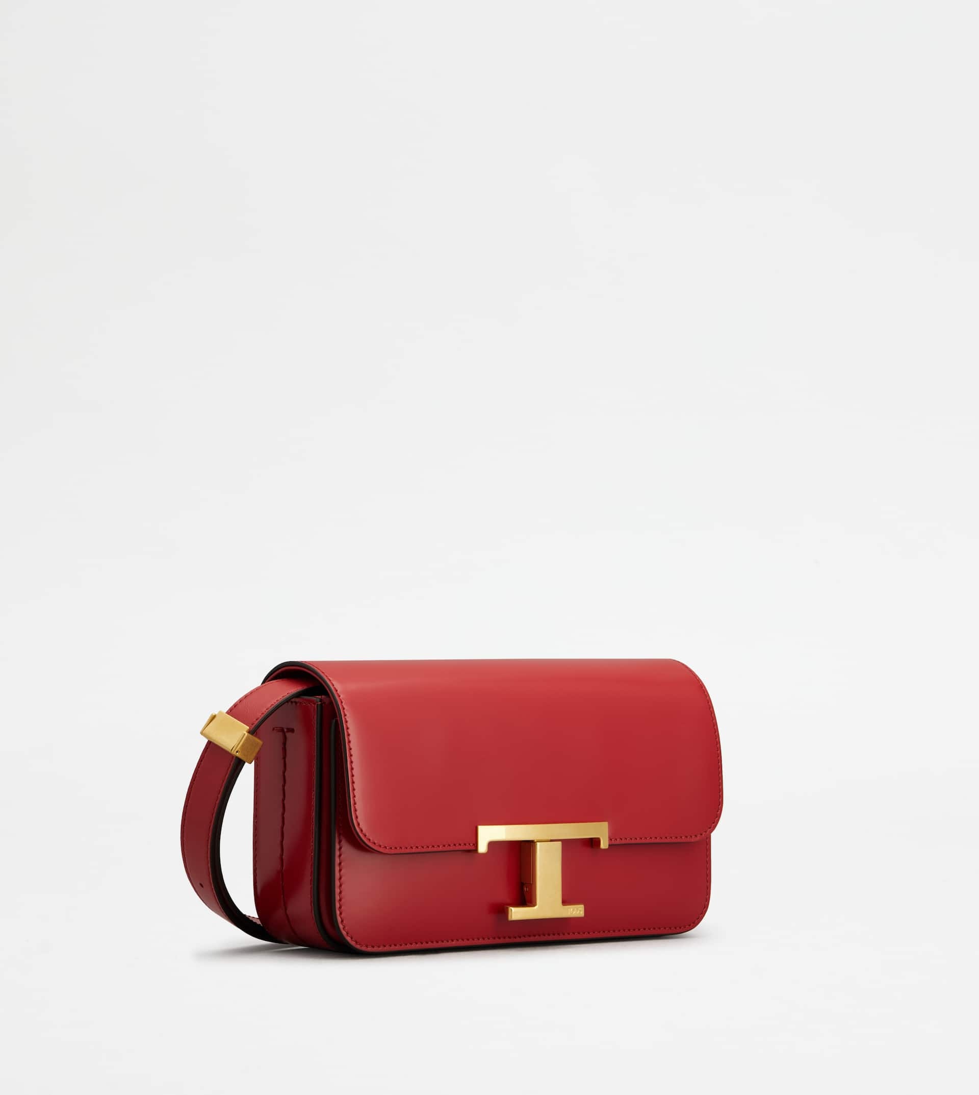 T TIMELESS CROSSBODY BAG IN LEATHER CNY MICRO - RED - 3