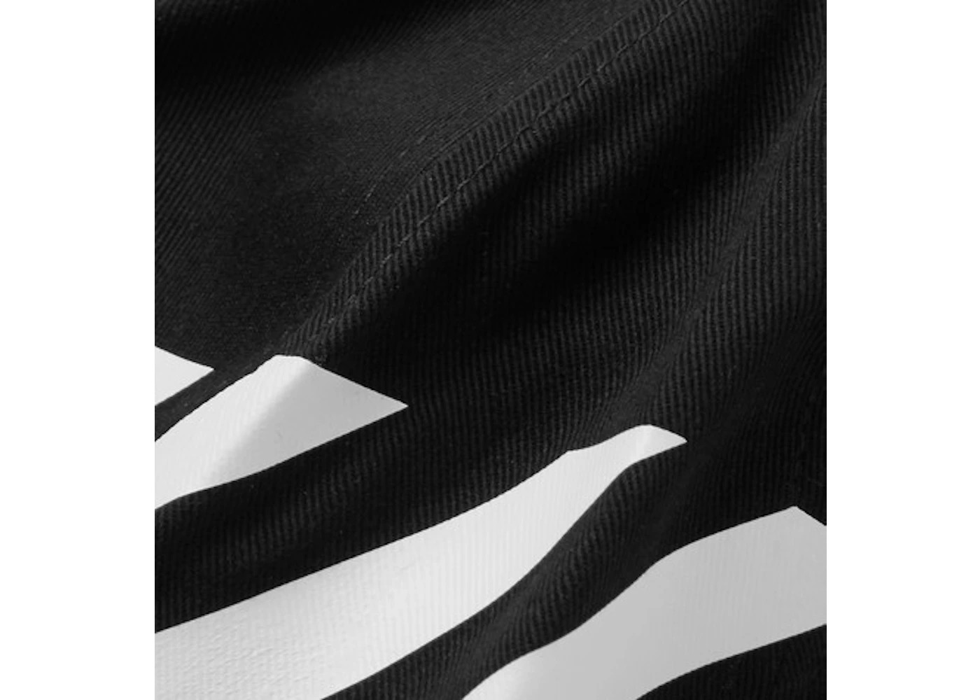 OFF-WHITE Striped Diag Canvas Hat Black/White - 3