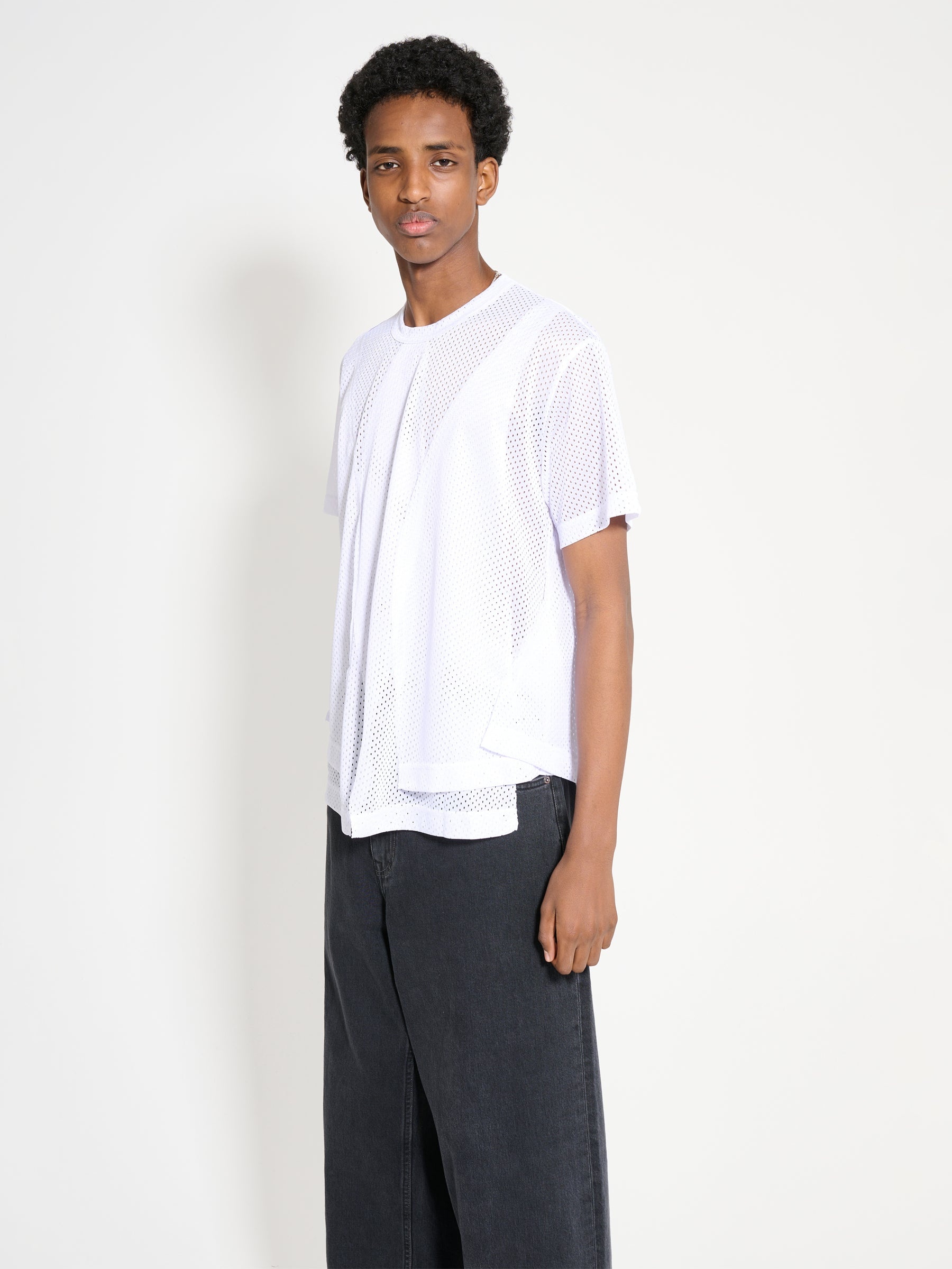 COMME DES GARÇONS HOMME PLUS PANEL T-SHIRT WHITE - 3