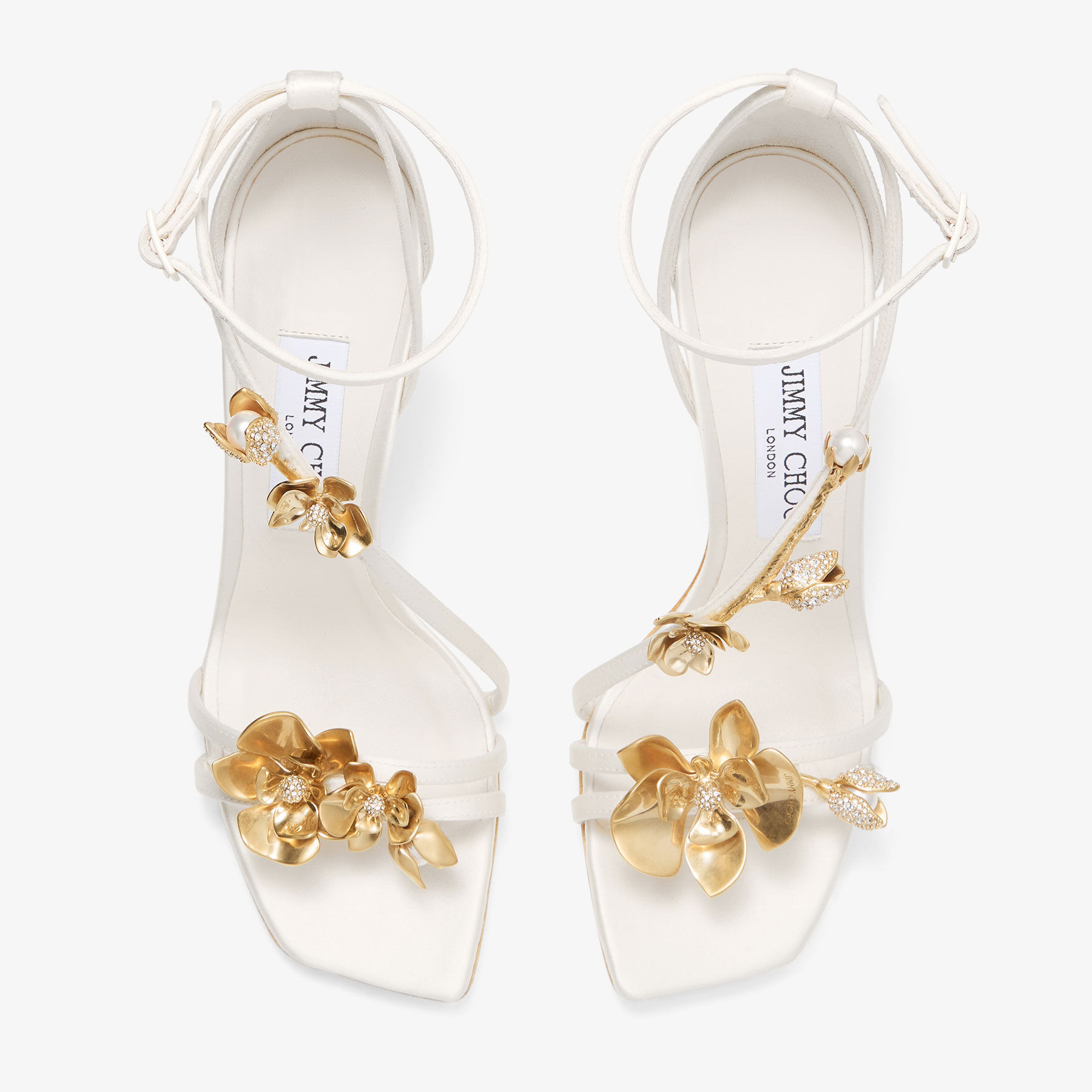 Zea 95
Ivory Satin Flower Sandals - 5