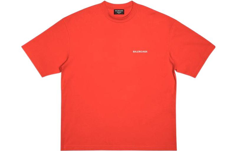 Balenciaga Logo T-Shirt Medium Fit 'Bright Red' 612966TMVF43168 - 2