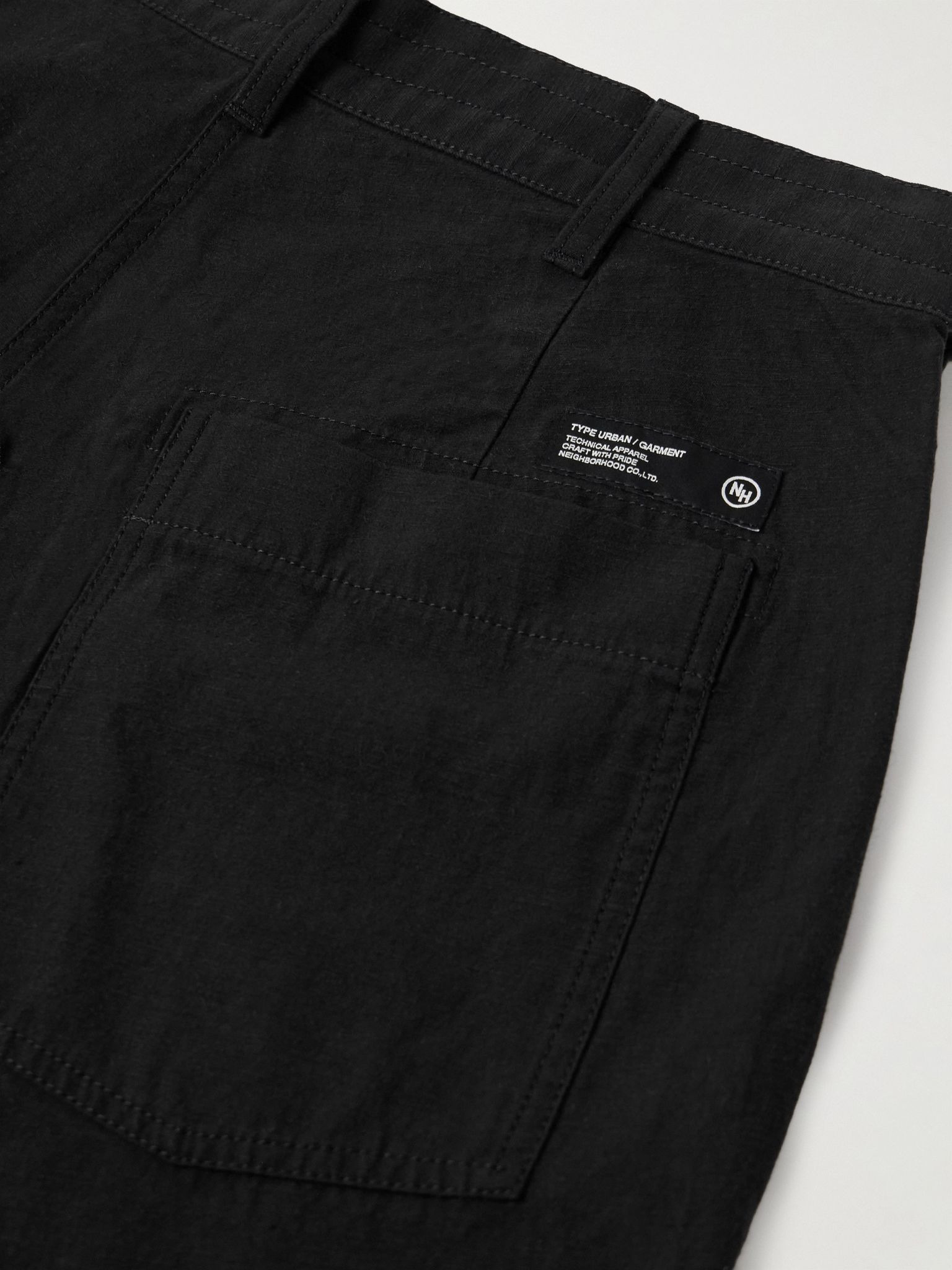 Baker Straight-Leg Cotton and Linen-Blend Shorts Black - 5
