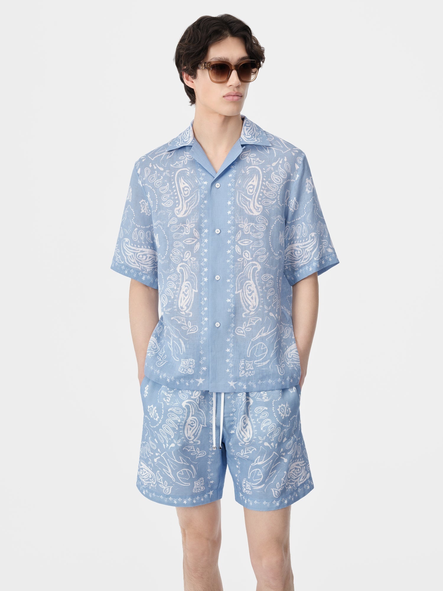 BANDANA WATERCOLOR CAMP SHIRT - 3