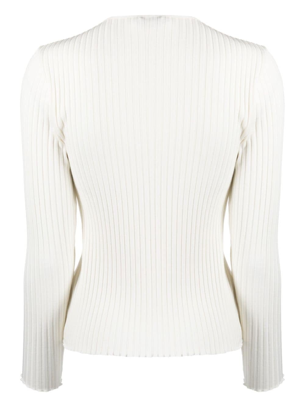 Henley-neck ribbed jumper - 2