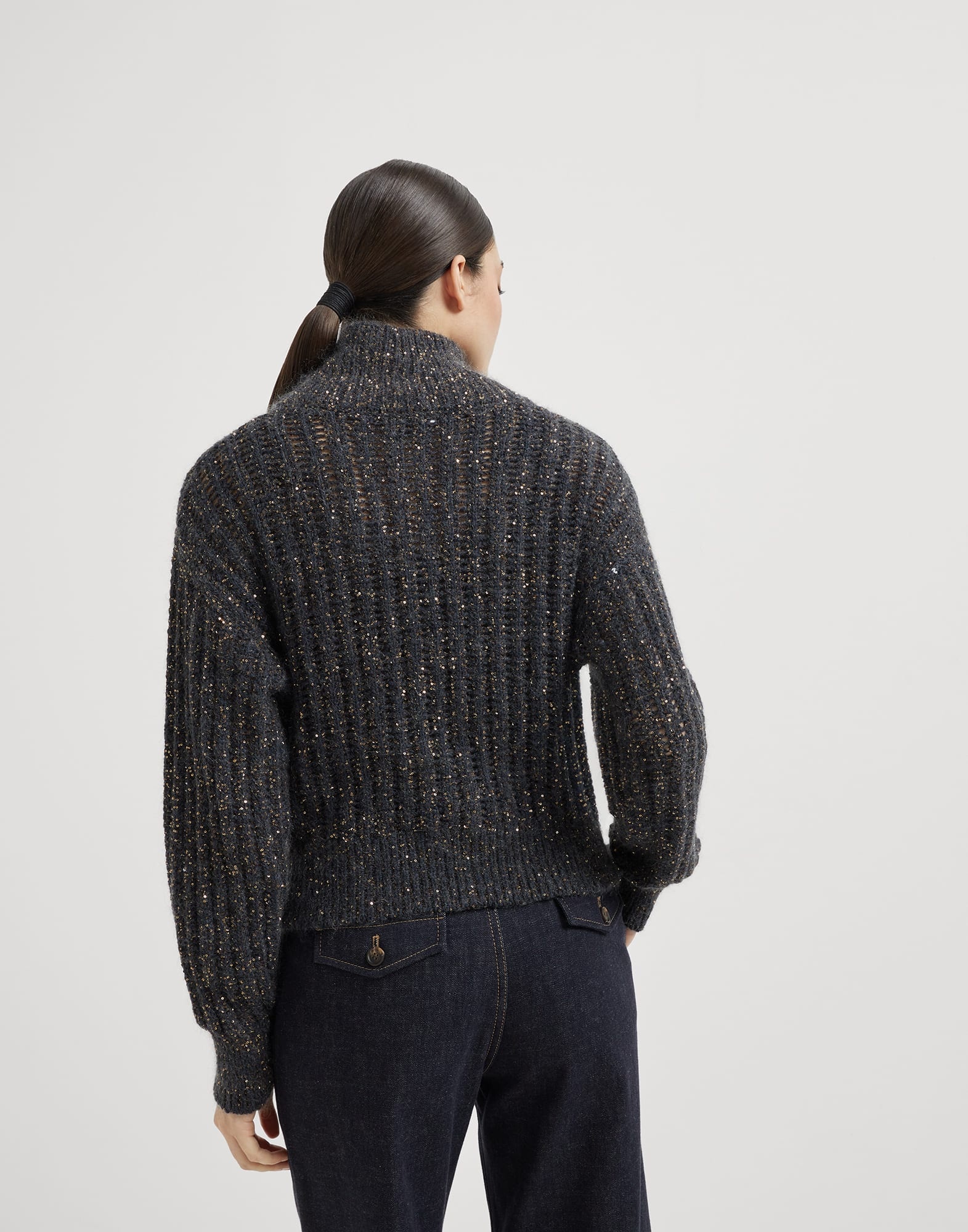 Soft wool, cashmere and mohair dazzling rib cardigan - 2