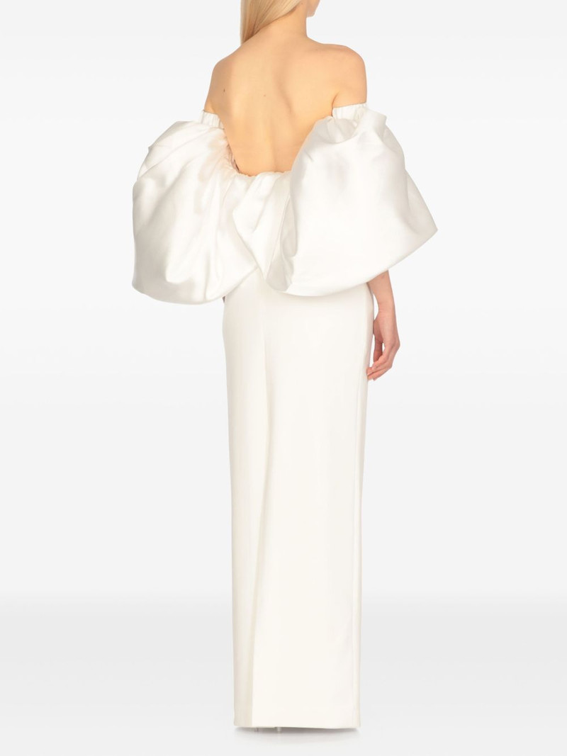 puff-sleeves off-shoulder maxi evening dress 3