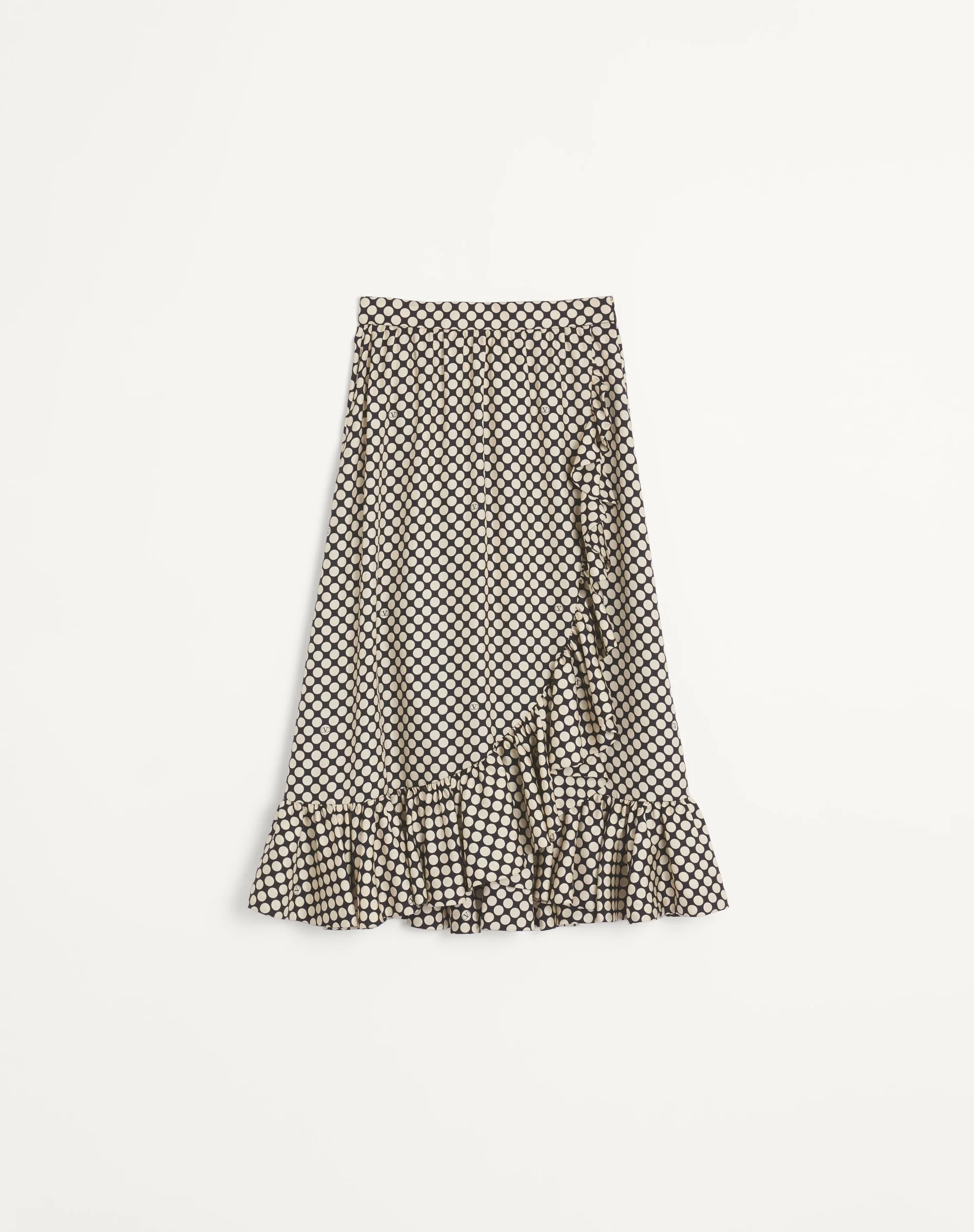 TWILL SKIRT WITH PLUS DE POIS PRINT - 1