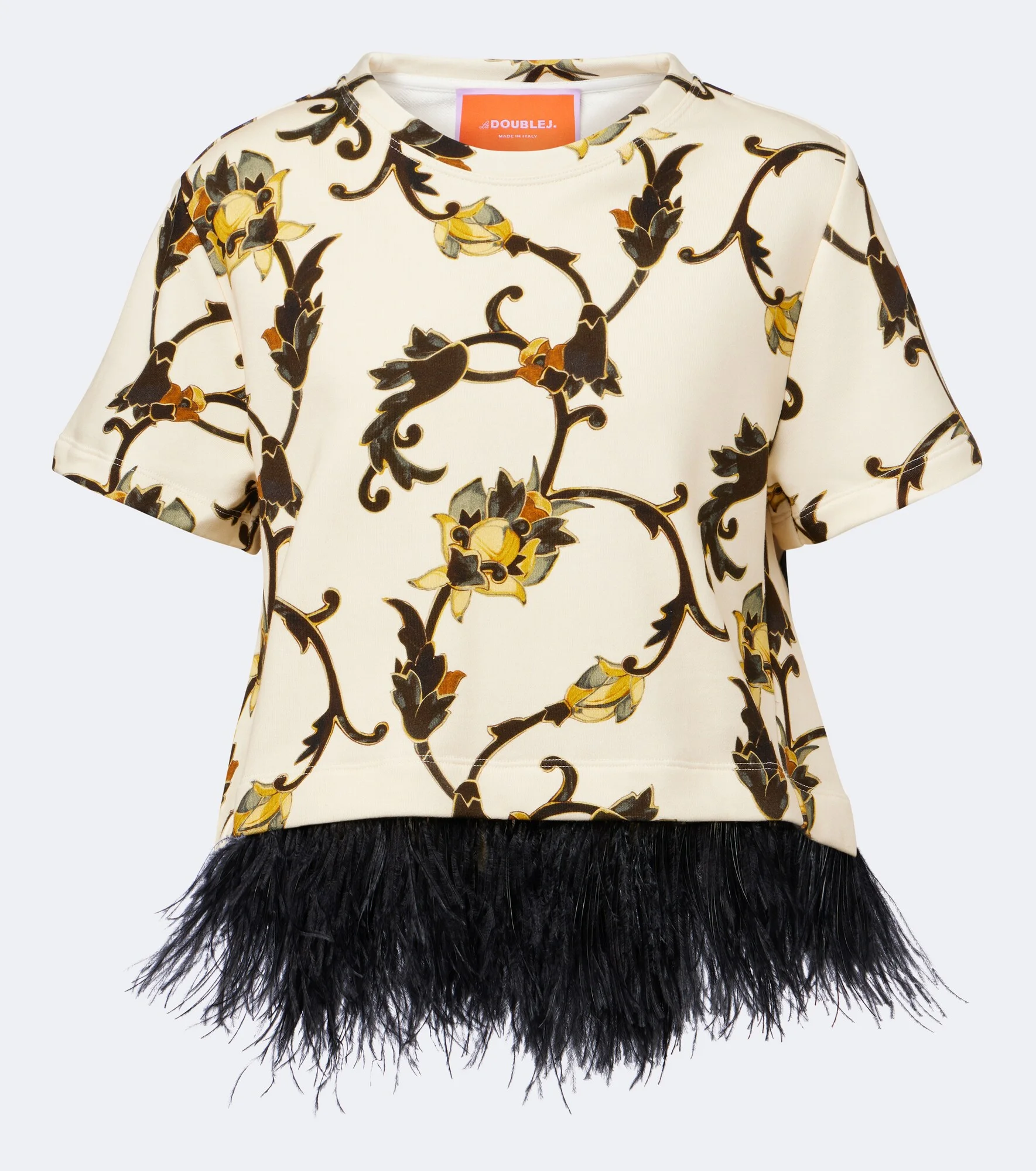 La Scala fringed printed cotton T-shirt - 1