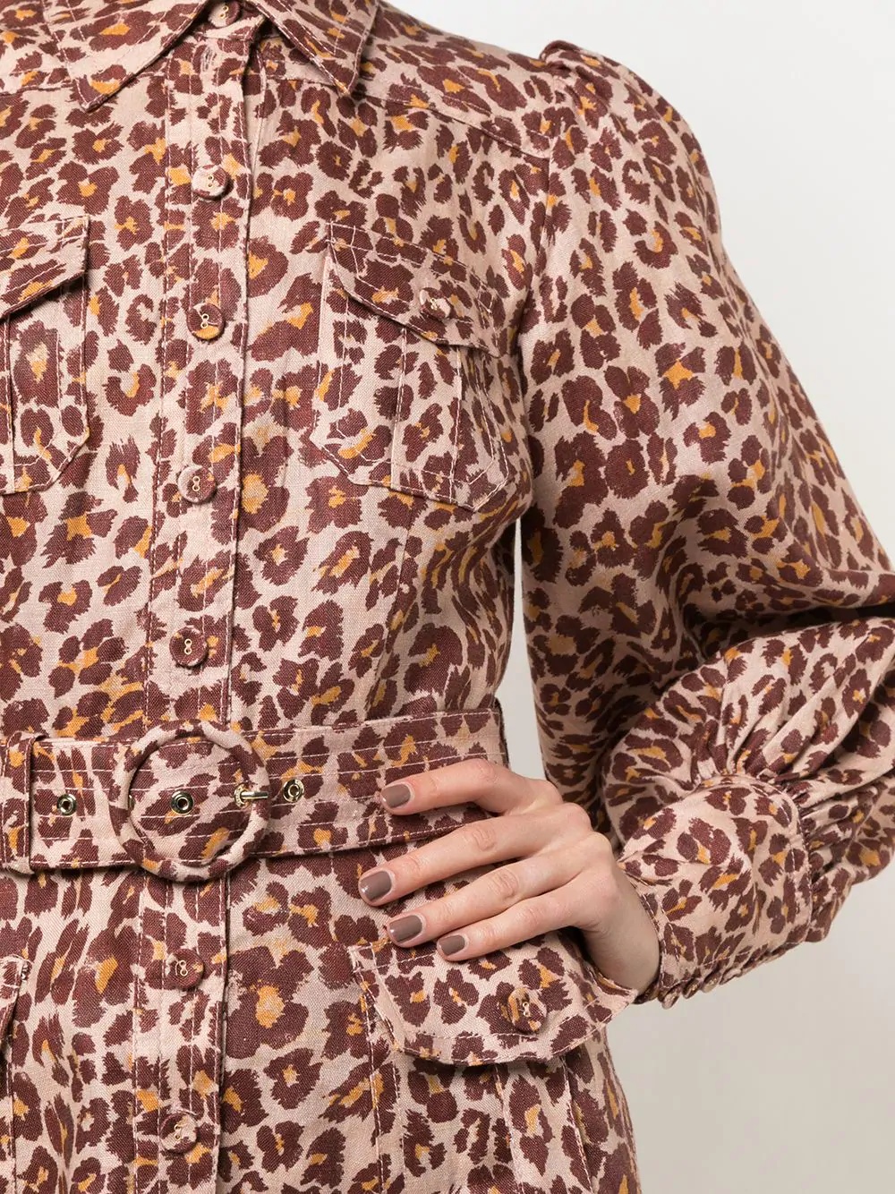 leopard shirt dress - 5