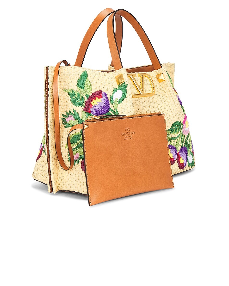 V Logo Signature Medium Tote Bag - 4