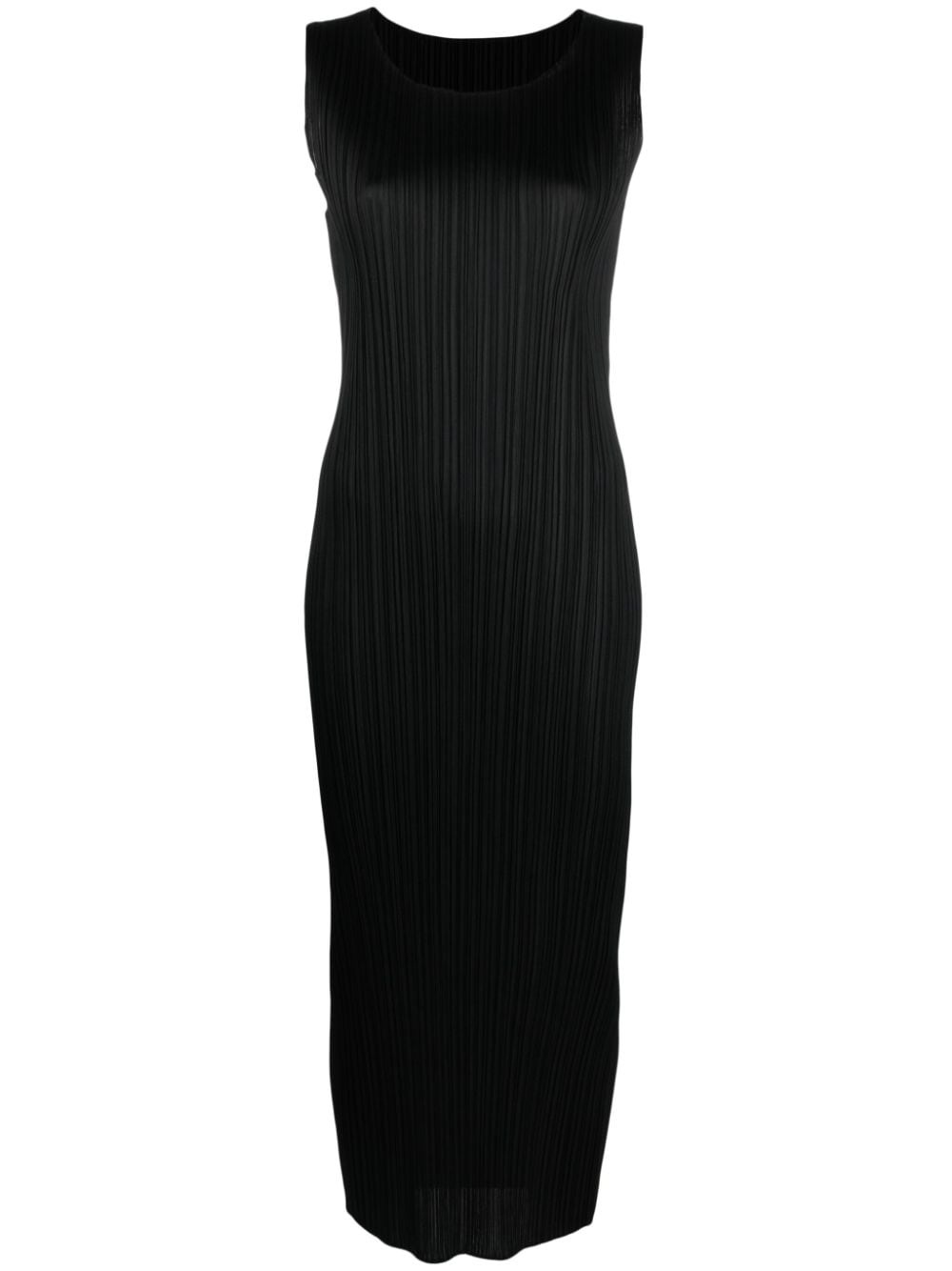 sleeveless plissÃ© maxi dress - 1