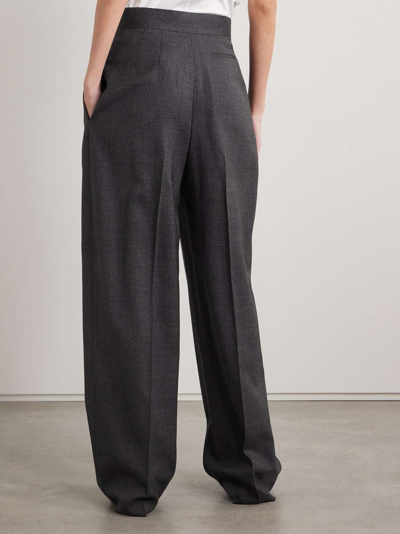 Gordon wool wide-leg pants Charcoal 4