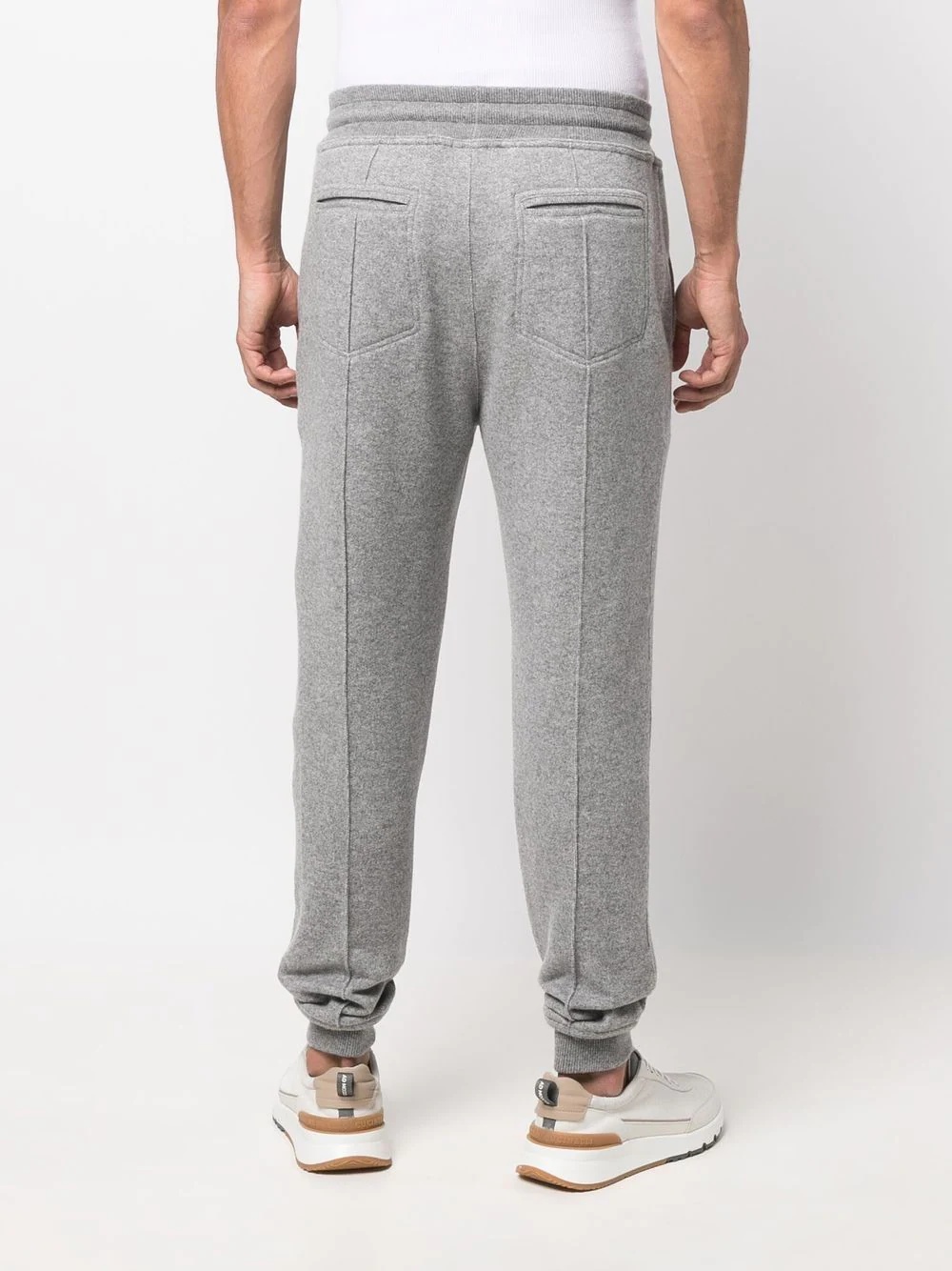 drawstring-waist four-pocket track pants - 4