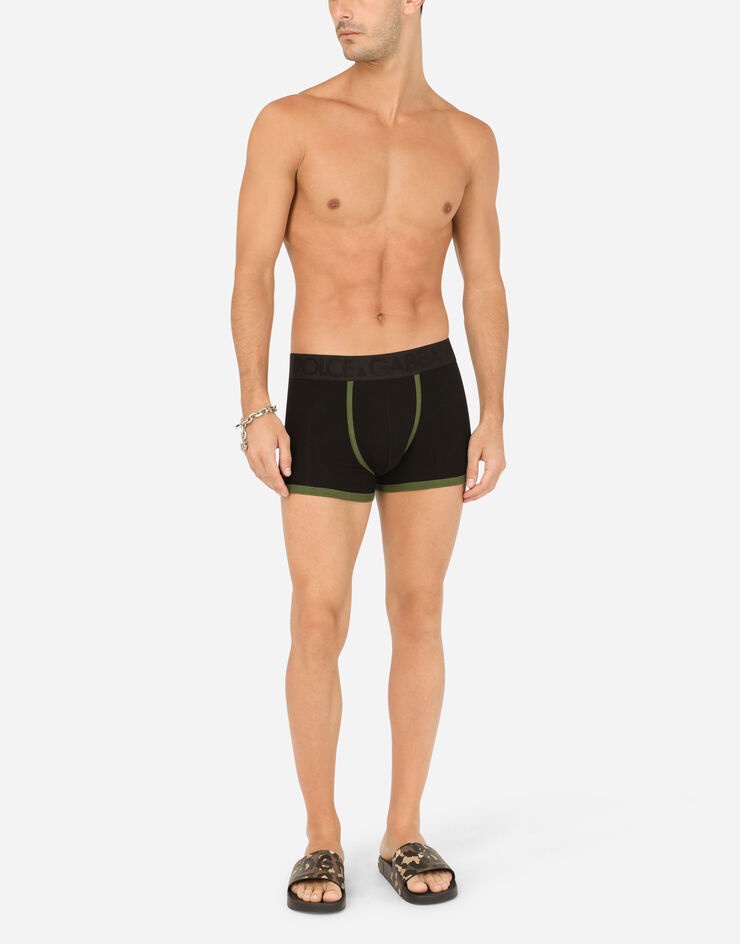 Fine-rib stretch cotton boxers - 2