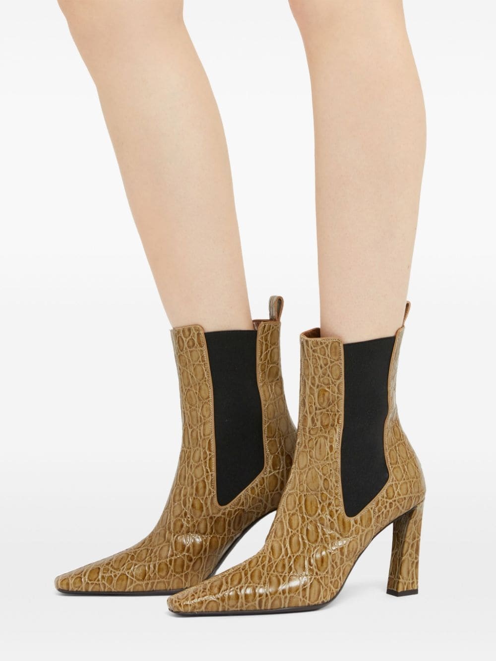 Janiee snake-print leather ankle boots - 5