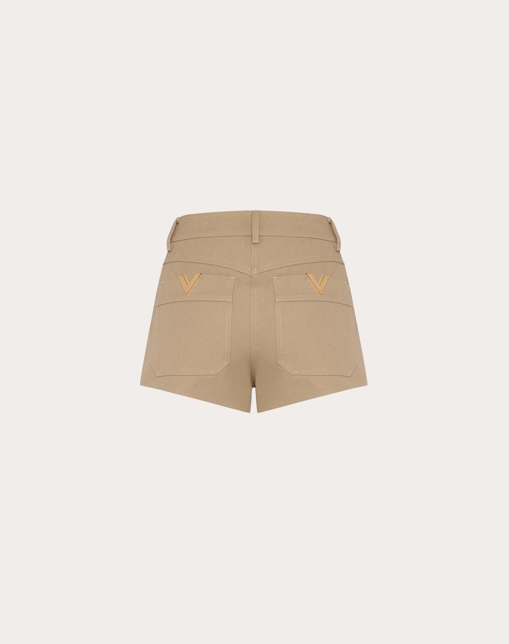 STRETCH COTTON CANVAS SHORTS - 2