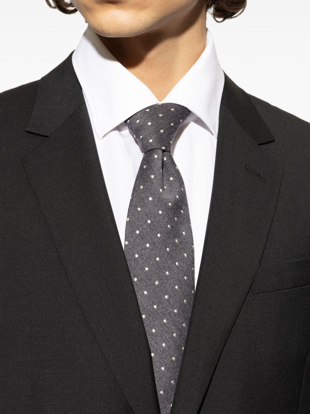 polka dot-print tie - 4