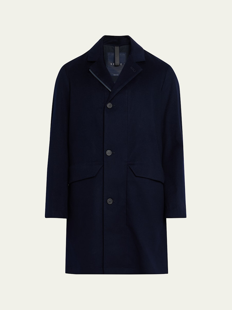 Men's Drone Wool and Cashmere Dust Coat 1