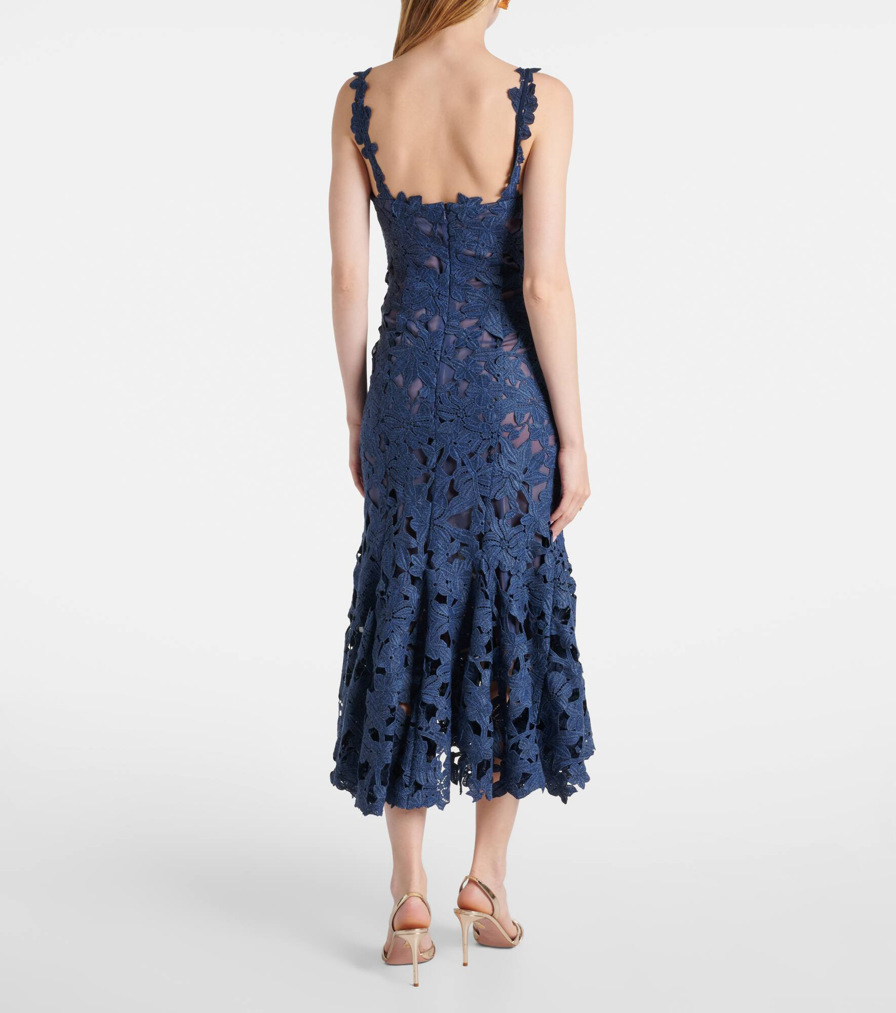 Guipure lace midi dress - 3