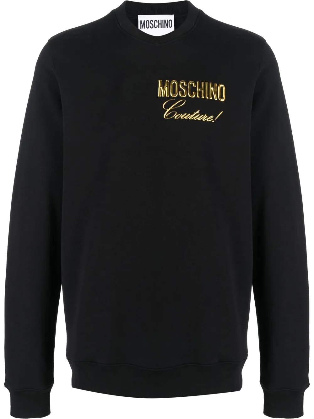 metallic logo-print sweatshirt - 1