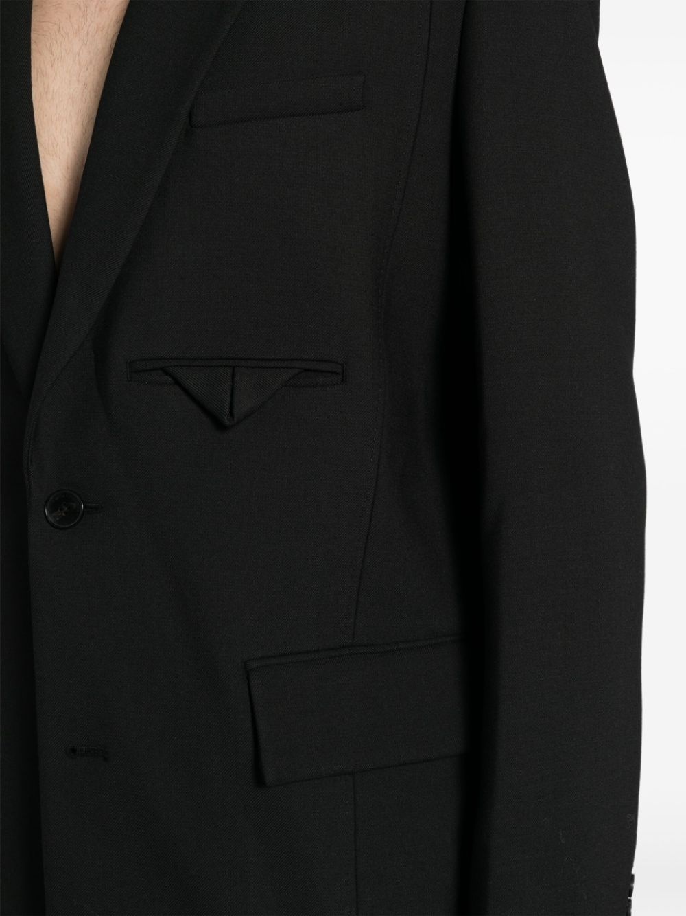 peak-lapel single-breasted blazer - 6