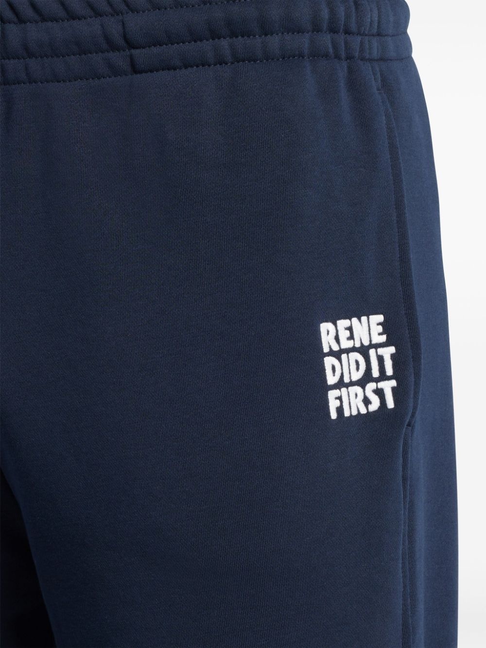 slogan-embroidered elasticated track pants - 5