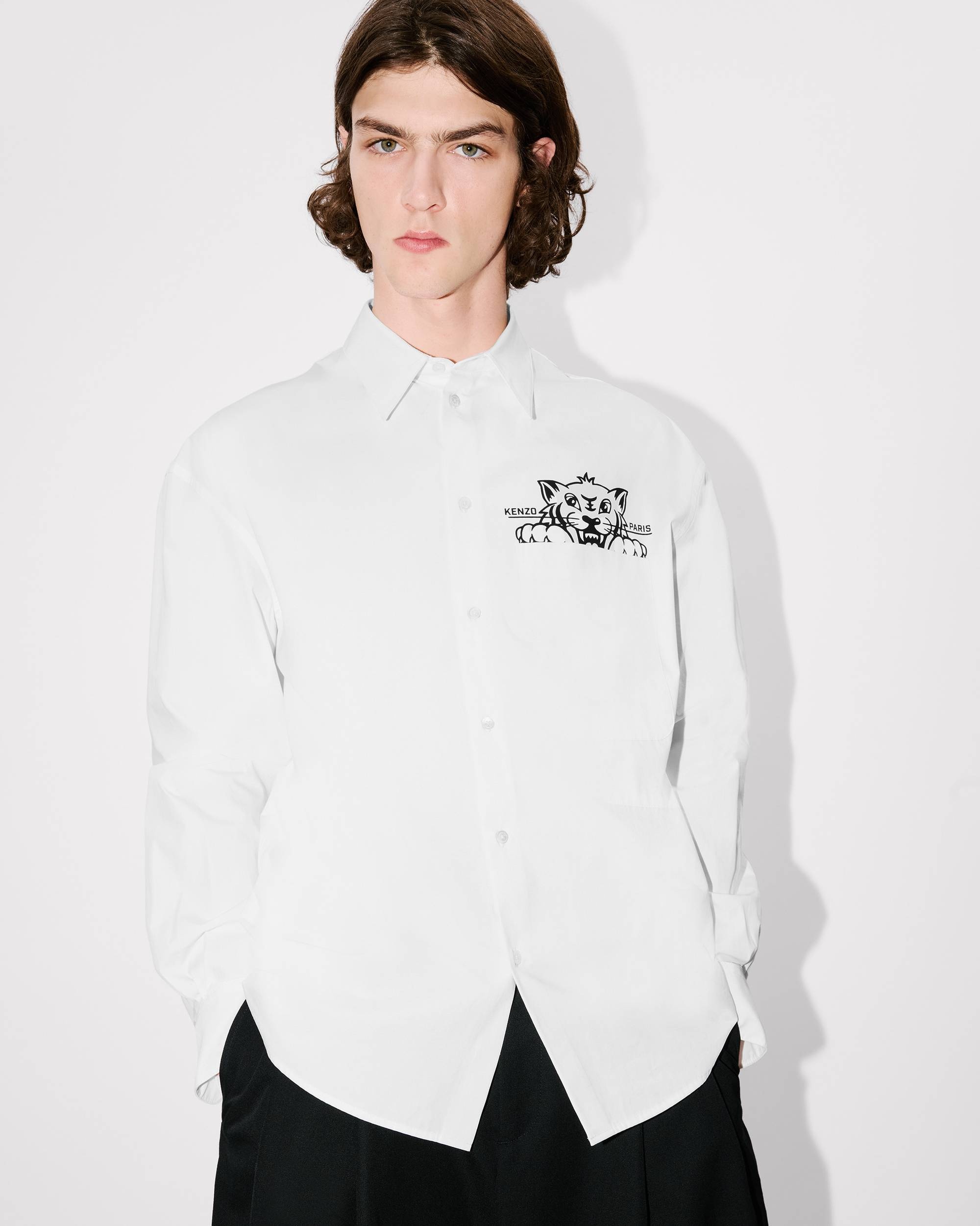 'KENZO Happy Tiger' casual shirt in cotton poplin - 7