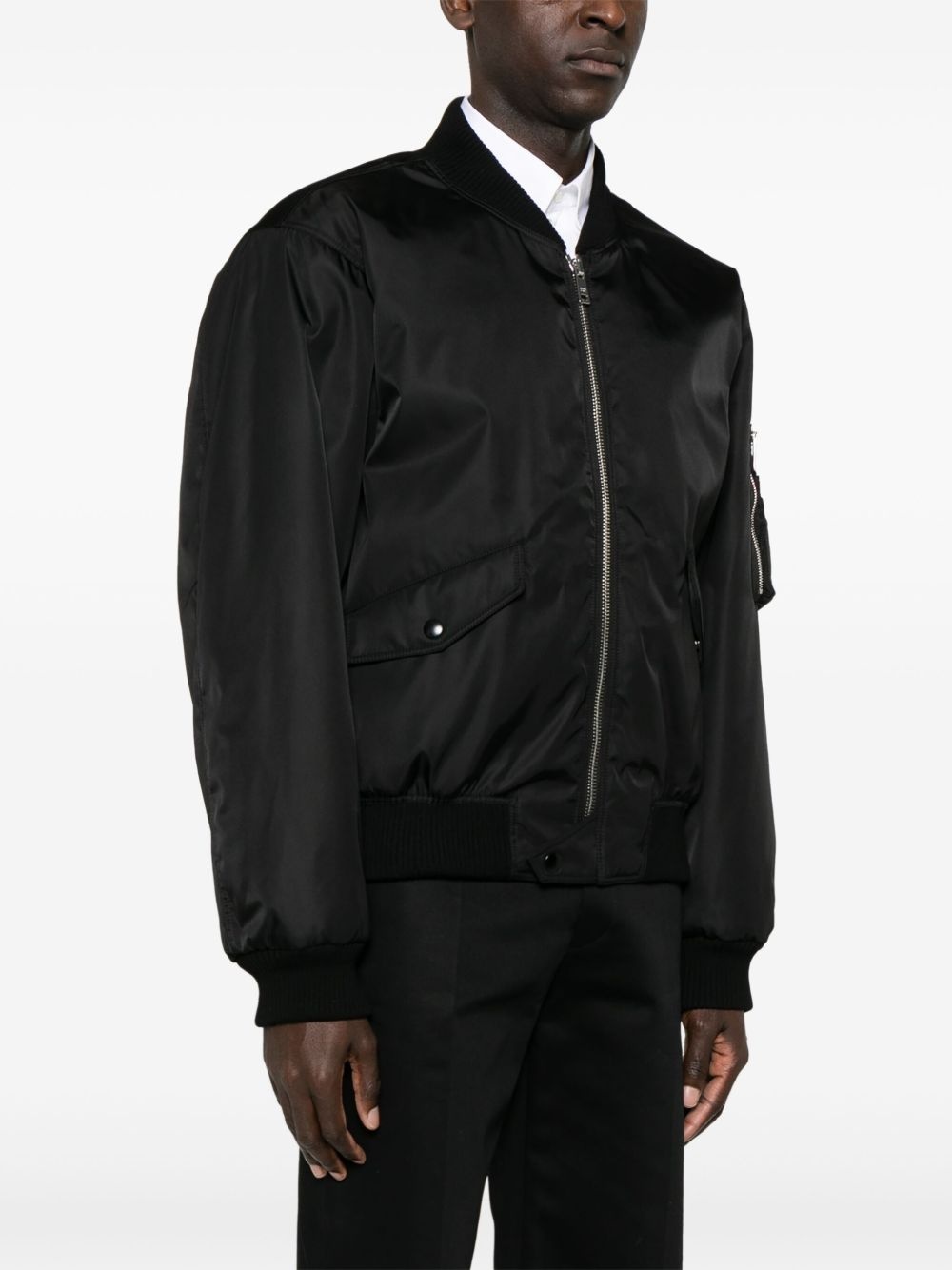 triangle-logo bomber jacket - 3