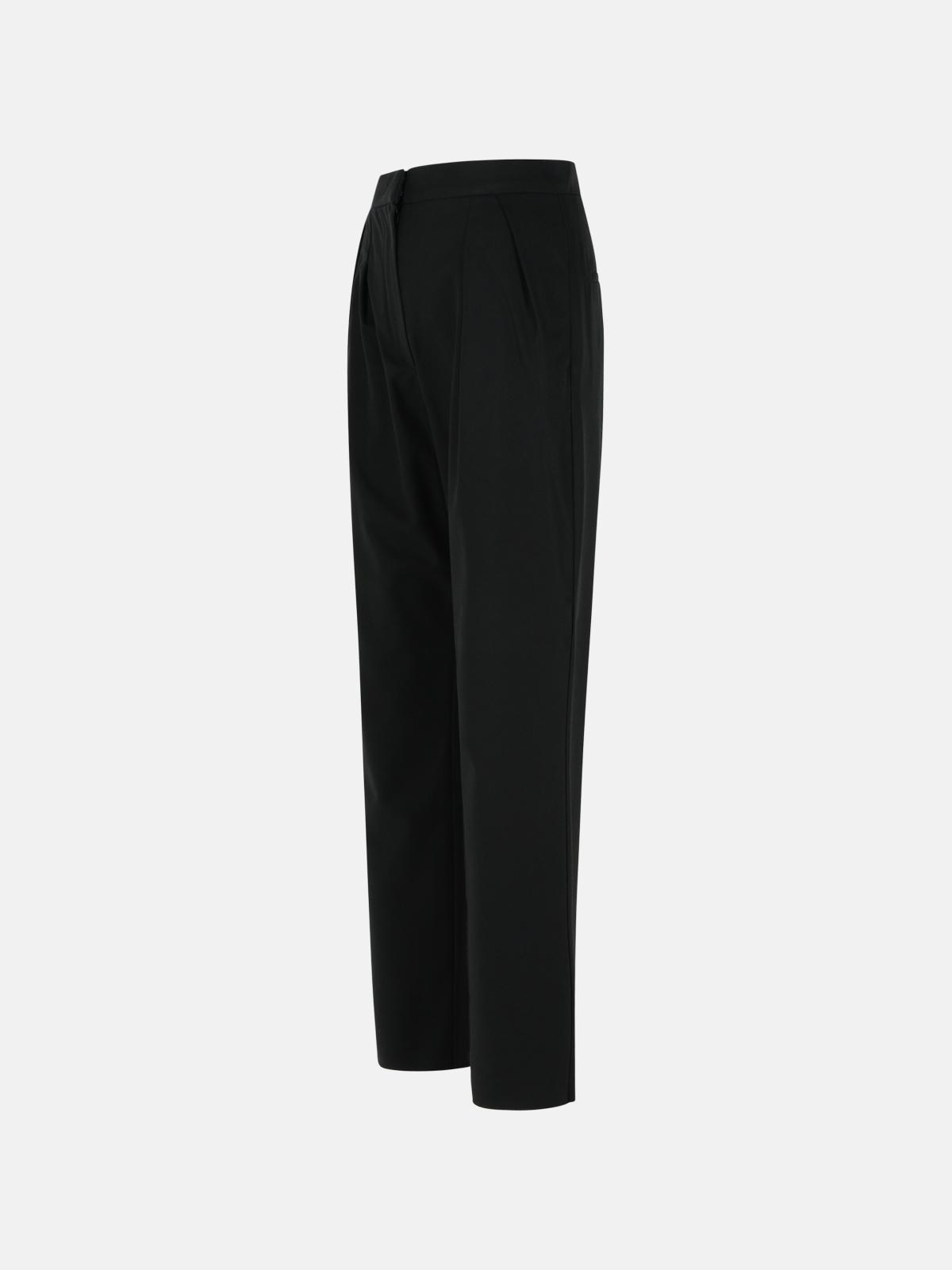 DEDE CARROT' BLACK COTTON PANTS - 2