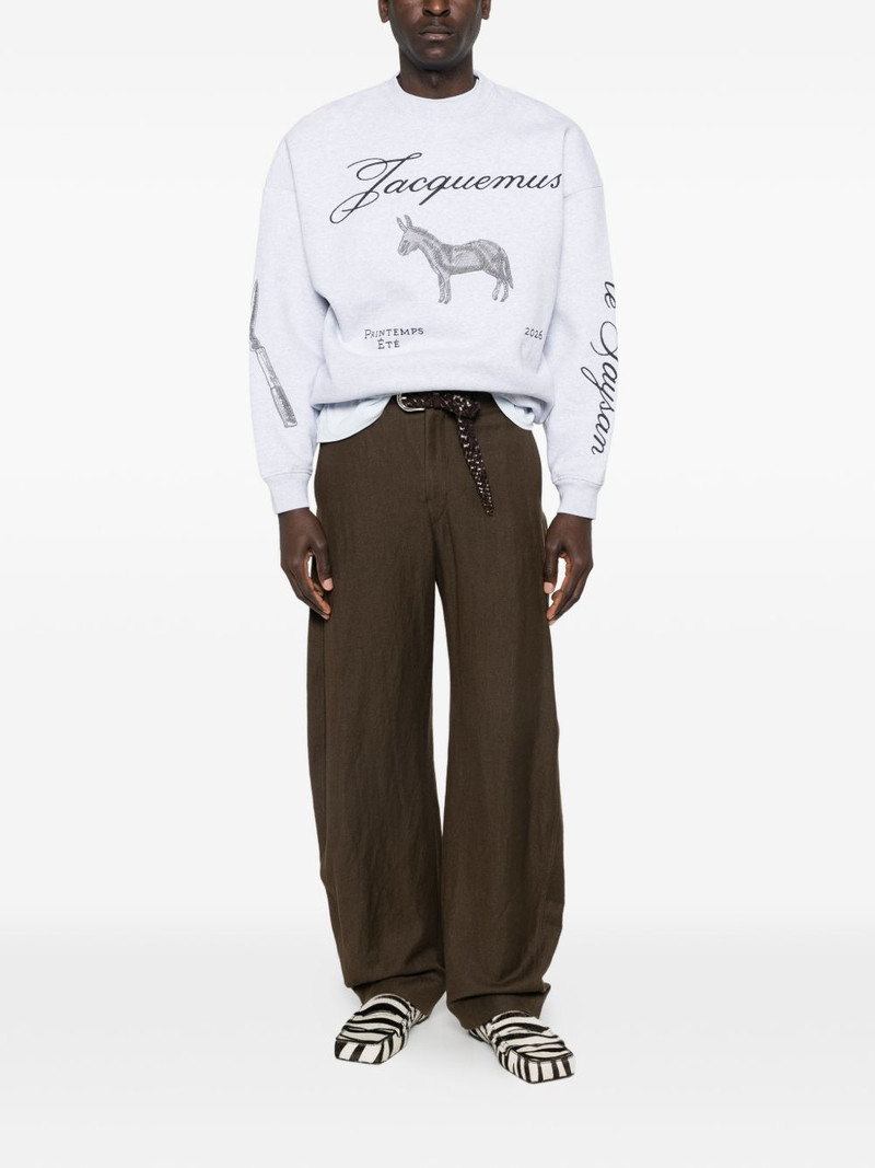 JACQUEMUS graphic-print jacquard sweatshirt outlook