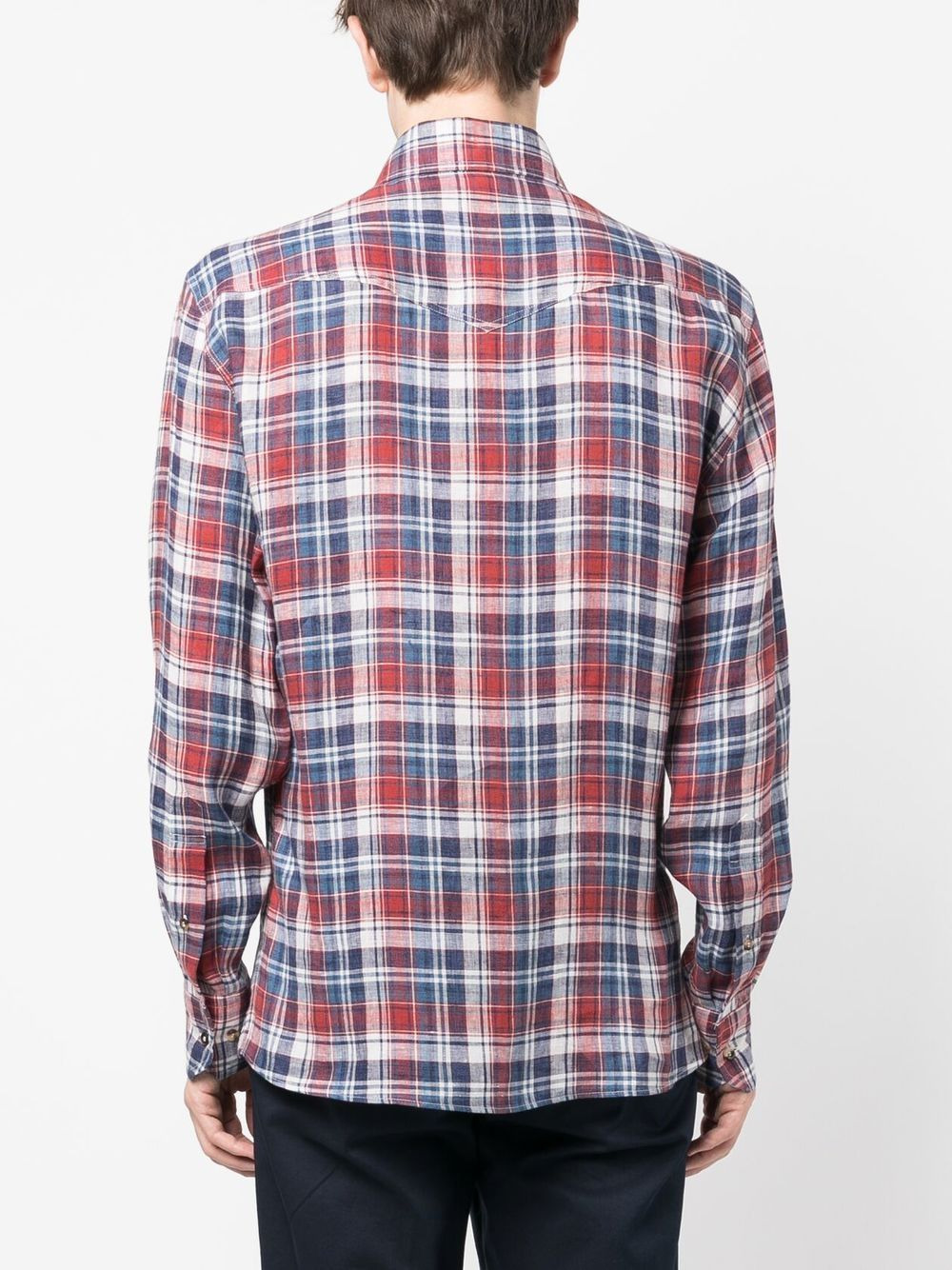 long-sleeve checked shirt - 4