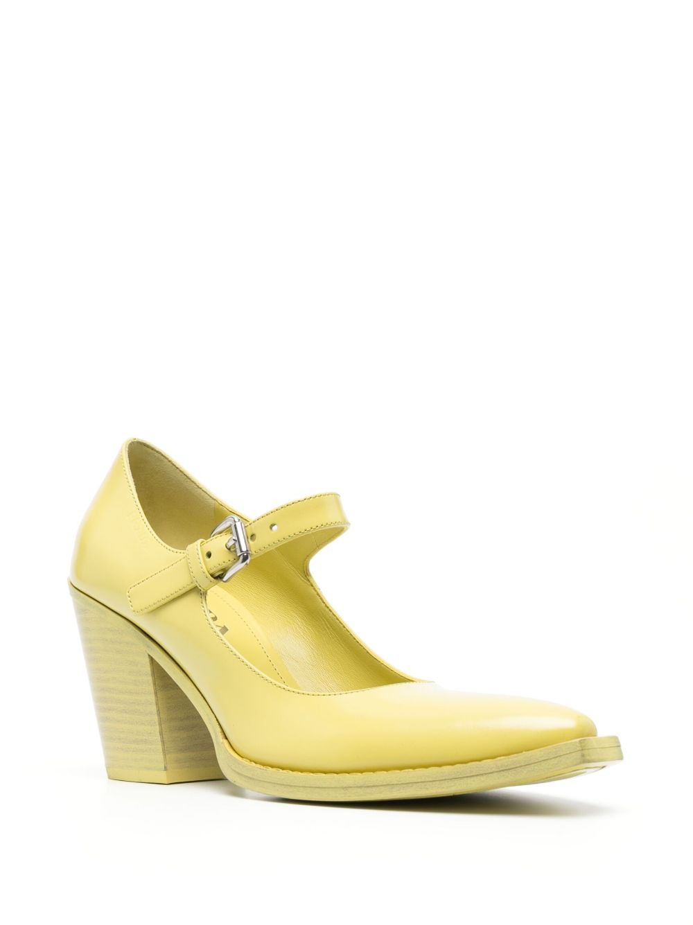 brushed leather 95mm pumps - 2