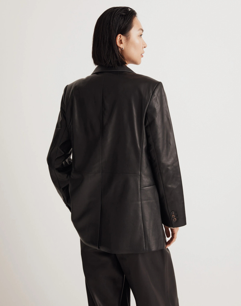 The Bedford Oversized Blazer in Leather 4