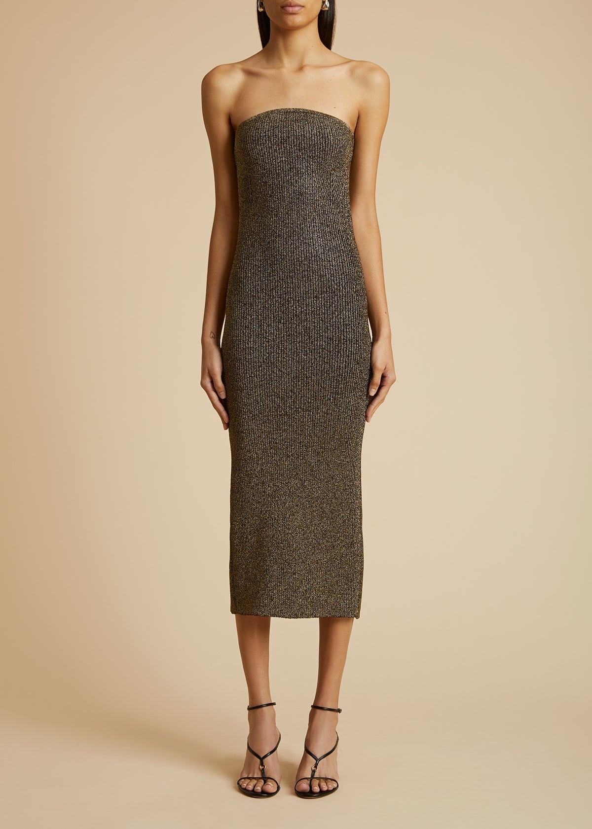 The Rumer Dress in Gold - 2