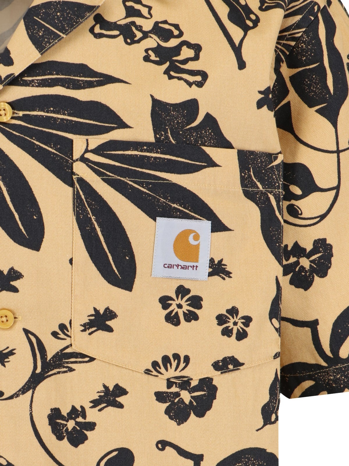 【Carhartt】S/S WOODBLOCK SHIRT R6580 Carhartt WIP S/S Woodblock Shirt Glassy Pink – Supra