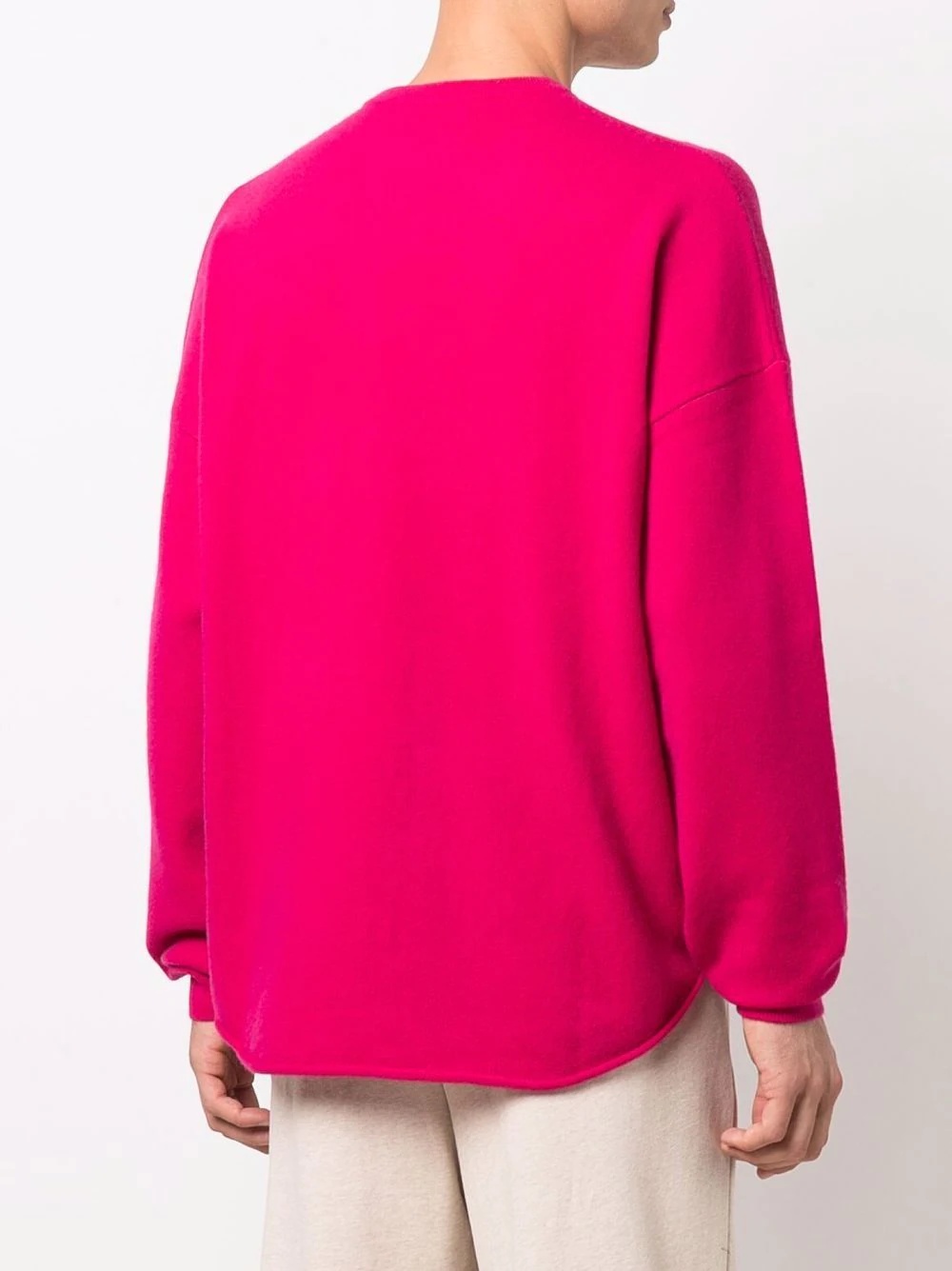 slouchy crew neck cashmere jumper - 5