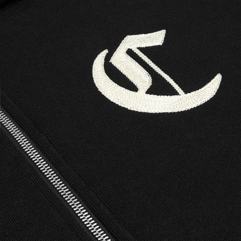 celine zipped hoodie in cotton fleece 4