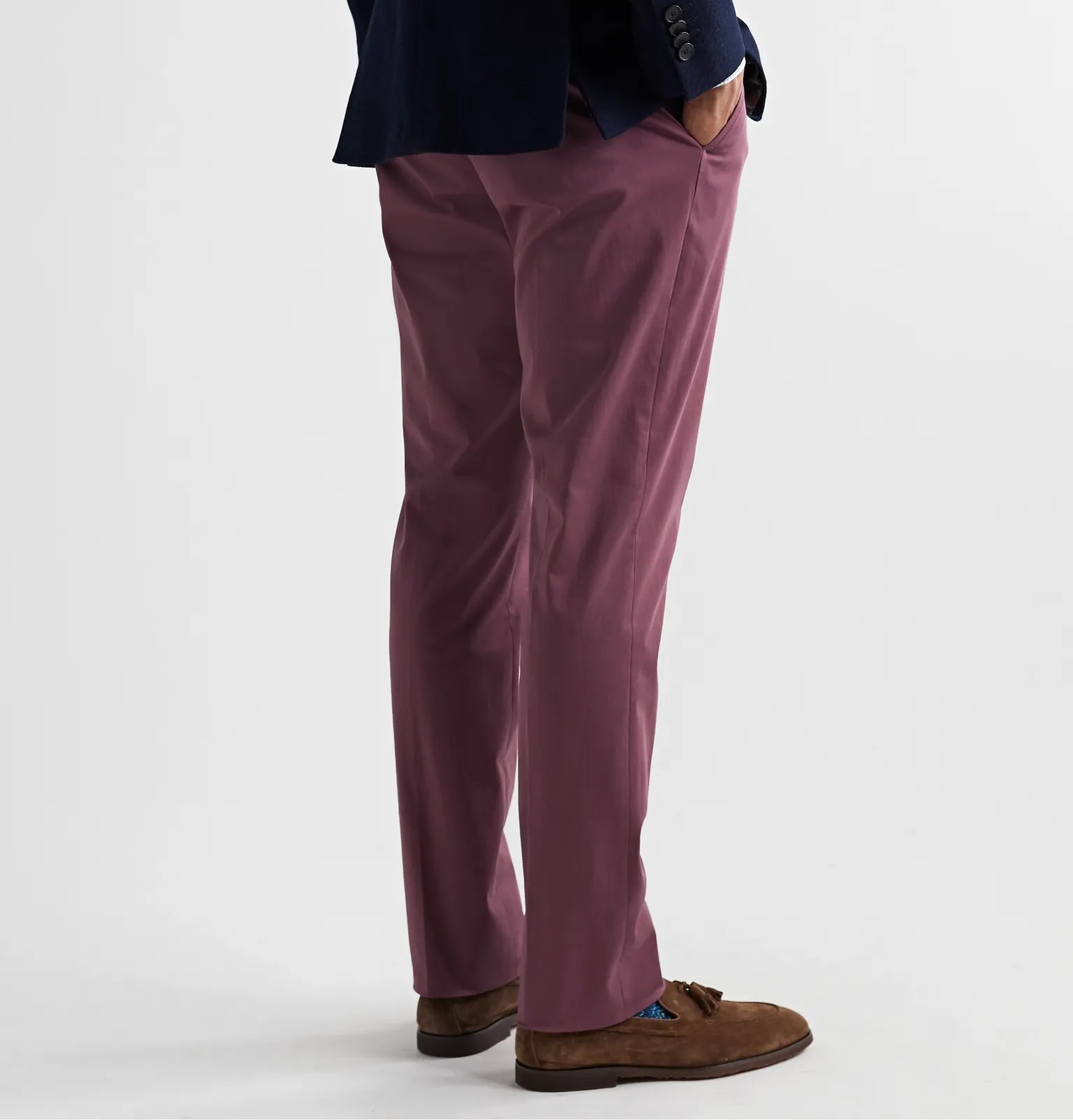 Slim-Fit Stretch-Cotton Gabardine Trousers - 9