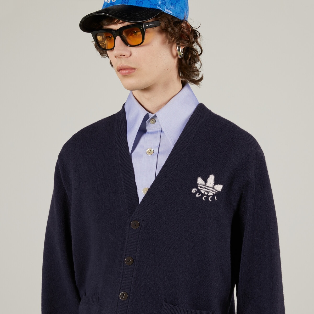 adidas x Gucci wool cardigan - 3