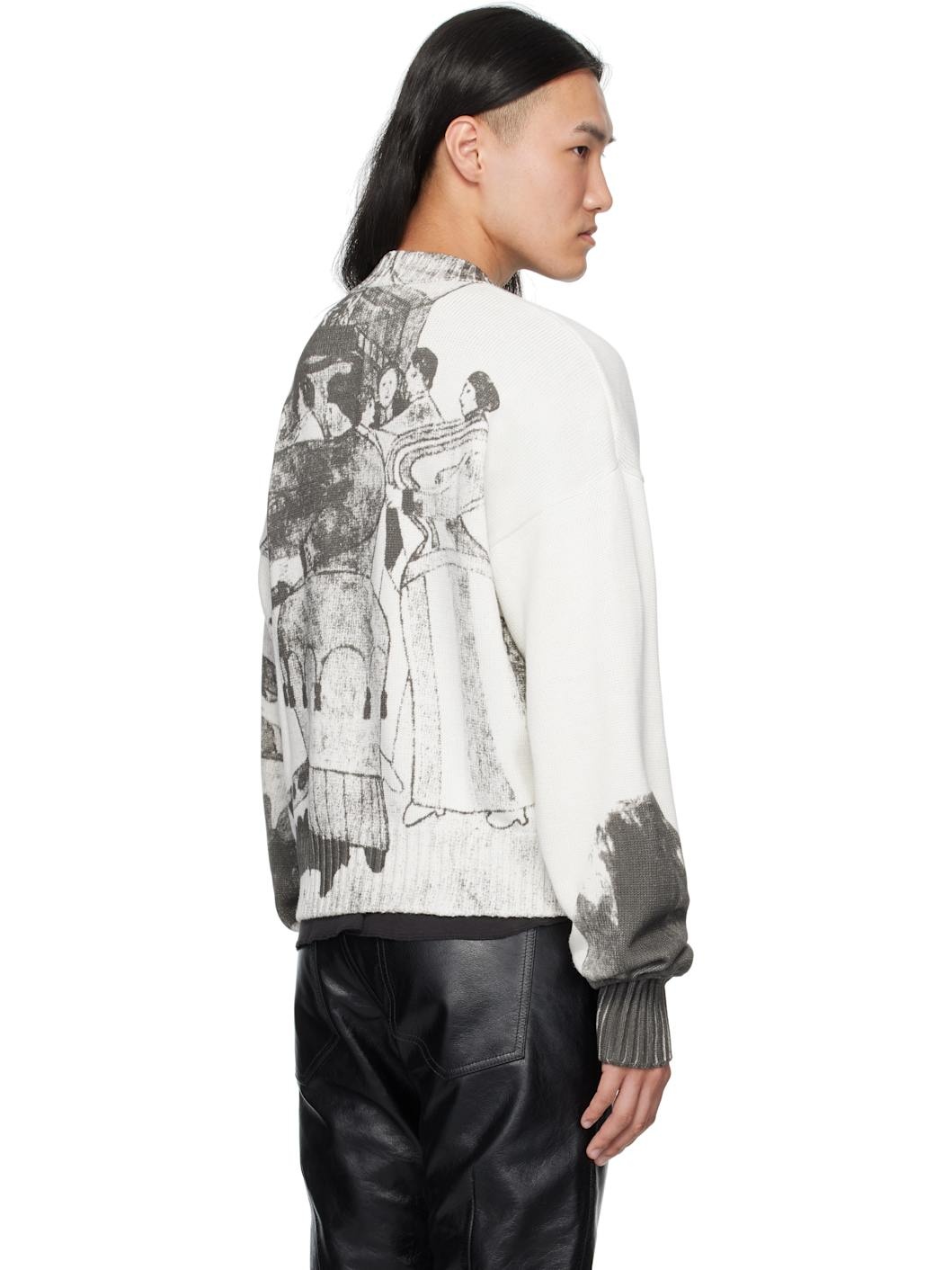 Off-White & Black 'The Ballroom Dance' Sweater - 3