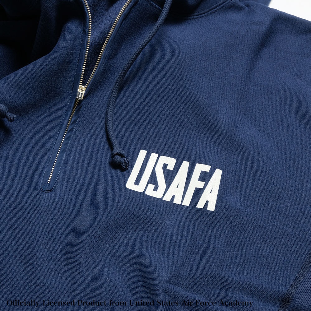 REVERSE WEAVE HALF ZIP HOODED SWEATSHIRT - USAFA - C3-A119 - 6