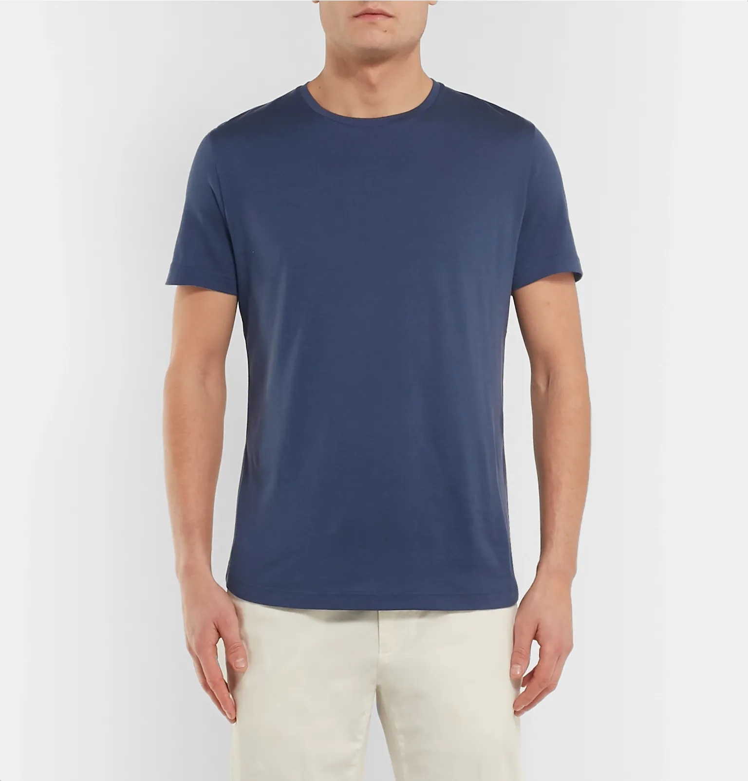 Slim-Fit Silk and Cotton-Blend Jersey T-Shirt - 16