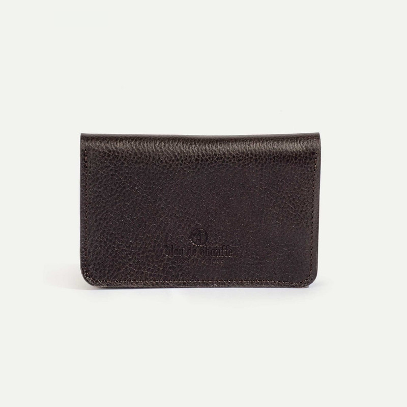 Bleu de Chauffe GRISBI WALLET  -  DARK BROWN outlook