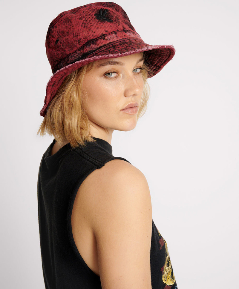 Denim Bucket Hat - Black Heart 4