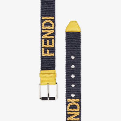 FENDI Gray fabric belt outlook