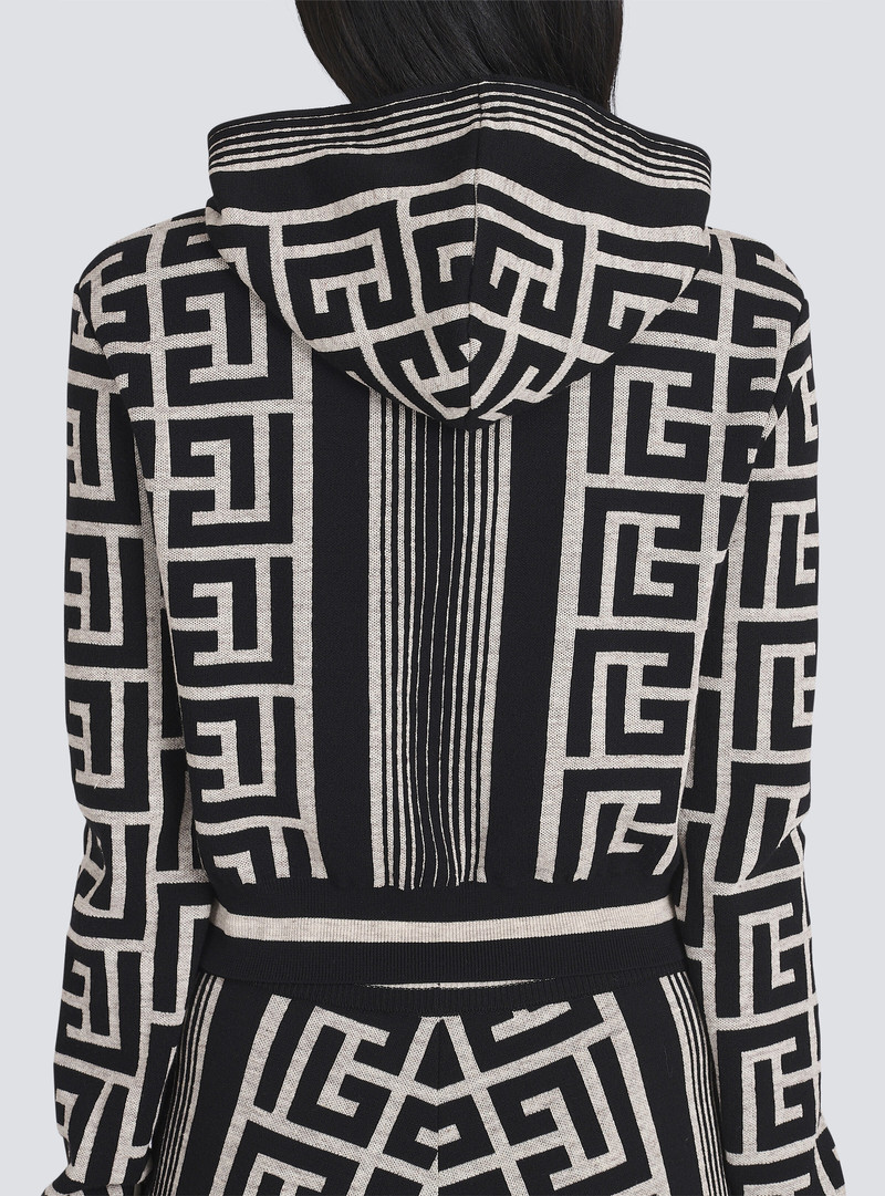 Wide Balmain monogram pants 8